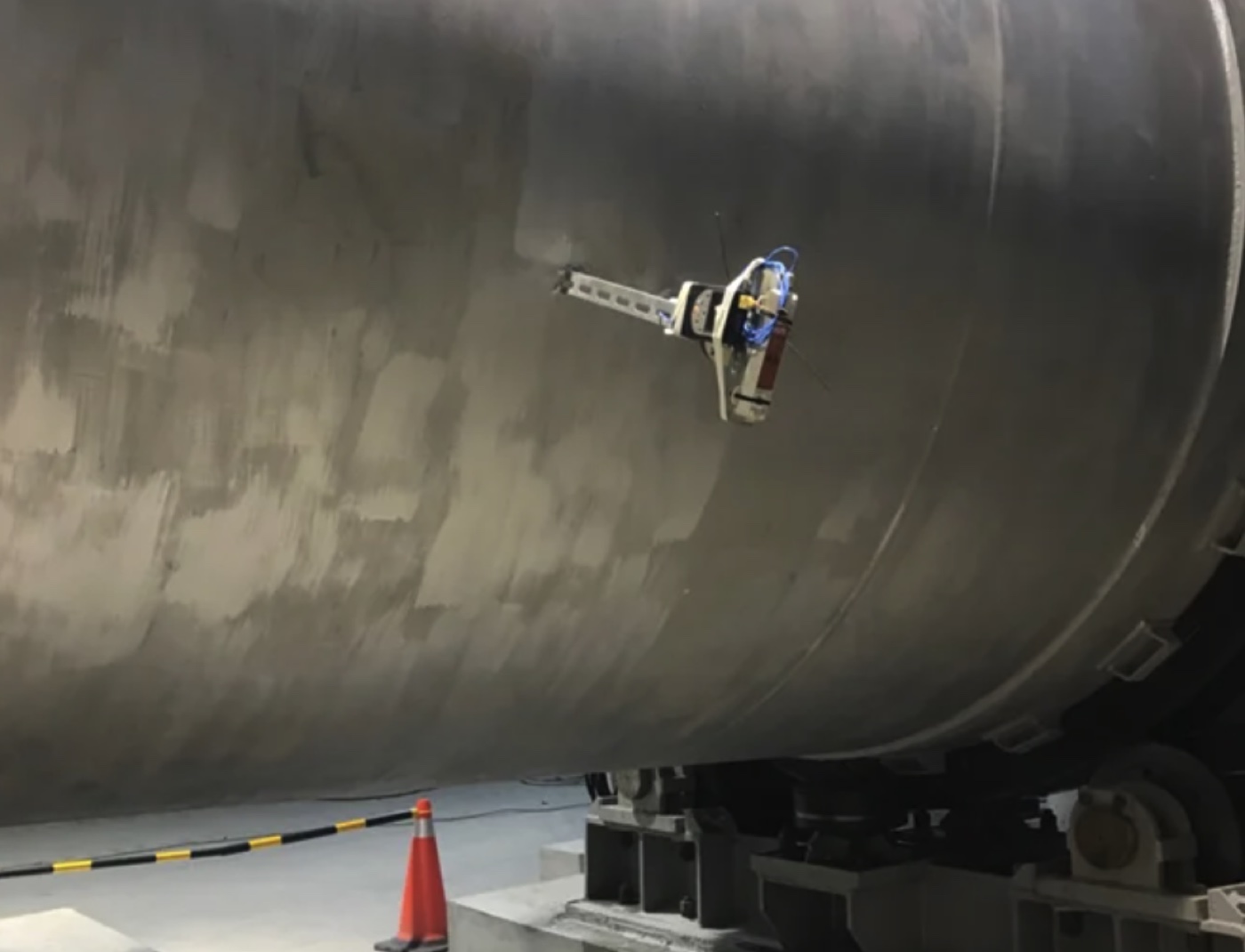 Rotary Kiln / Rotating Exhaust Duct Thermal Monitoring — field installation photo
