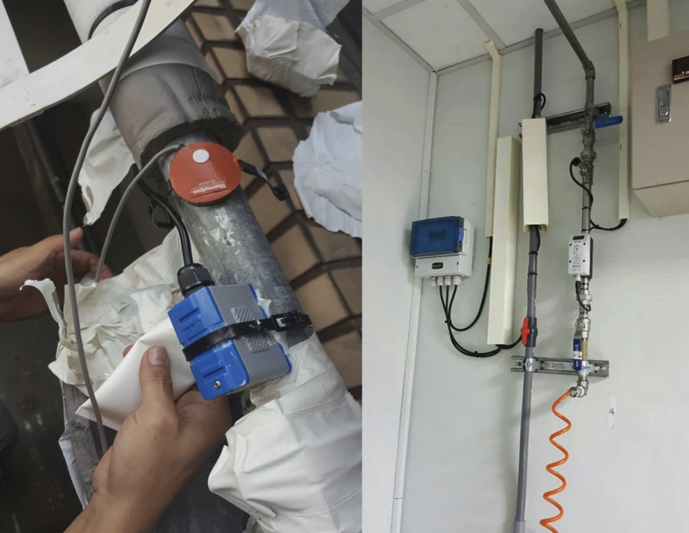 NARLabs ITRC — World's First Ultrasonic Flow Meter + Thermal-Tracking Thermometer — field installation photo