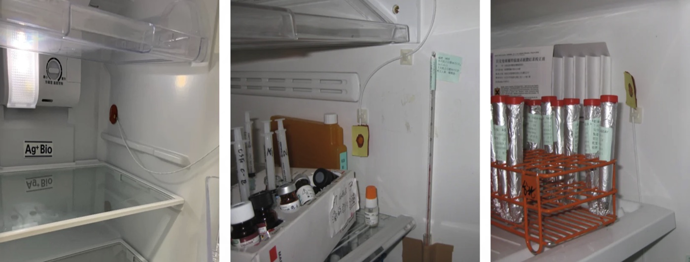 Hospital & Lab Freezer Cold-Chain Monitoring (Space-Type Sensor) — field installation photo