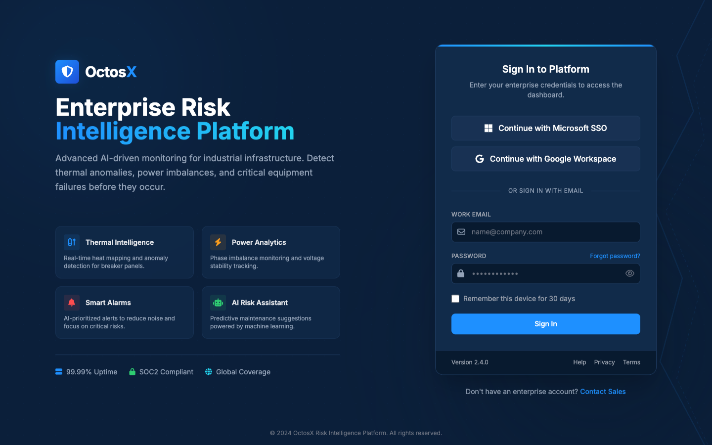 Sign In page preview